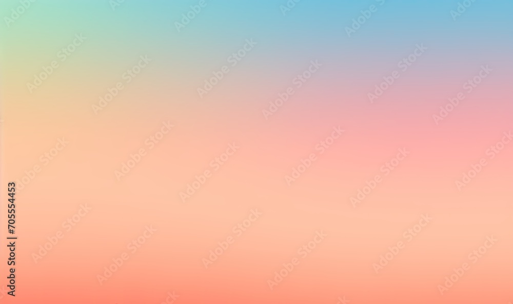 Blank workspace for creators and designers. Iridescent faded gradient. Template, working area. Brochure. Inlay. Spectrum. Blurred tonal transition. Color graduation. Pastel background. Salmon, peach - obrazy, fototapety, plakaty 