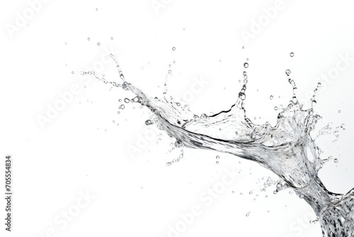 Water splashing out on white background Generative AI