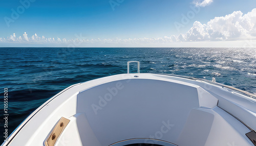 White luxury yacht sailing in ocean © Михаил Таратонов