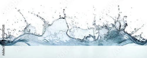 Water splashing out on white background Generative AI