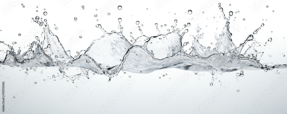 Water splashing out on white background Generative AI Water splashing out on white background Generative AI