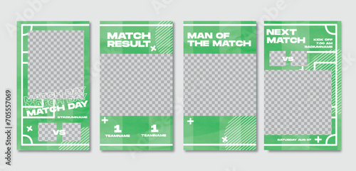 Sport social media post template , Football Match day , Full time , Next match