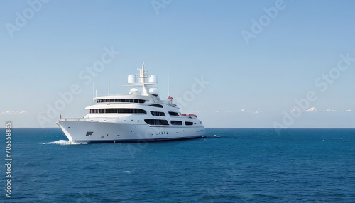 Luxury white yacht in ocean © Михаил Таратонов