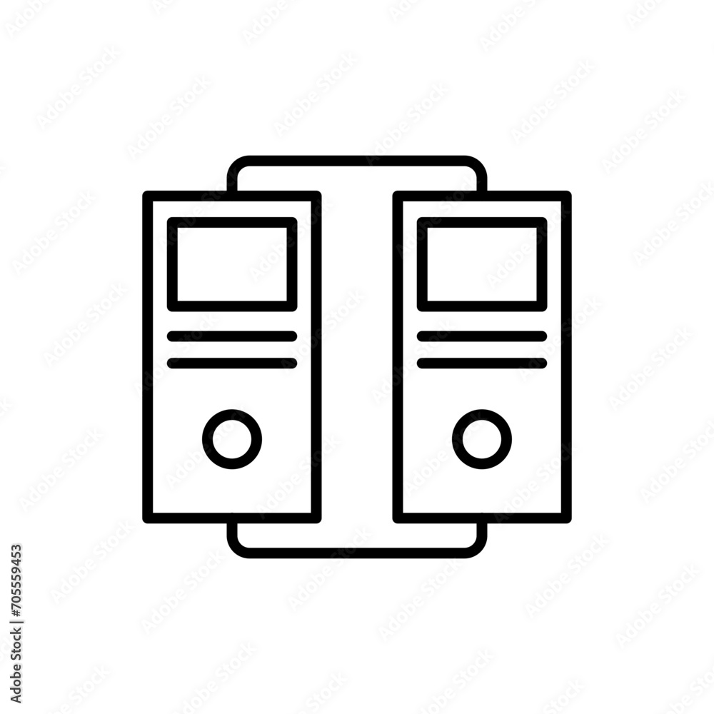 Data center outline icons, minimalist vector illustration ,simple transparent graphic element .Isolated on white background Data center outline icons, minimalist vector illustration ,simple transparent graphic element .Isolated on white background