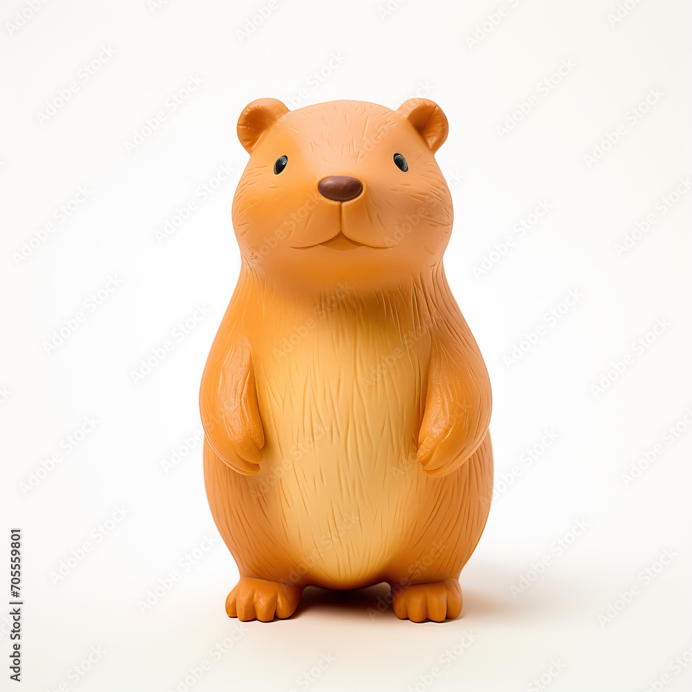 Fototapeta premium cute toy hamster on white background 
