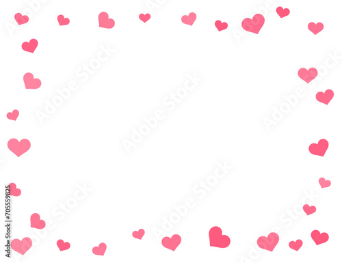 Pink Paper Hearts Confetti Overlay: Romantic Celebration Decoration for Wedding, Anniversary, Love-themed Events