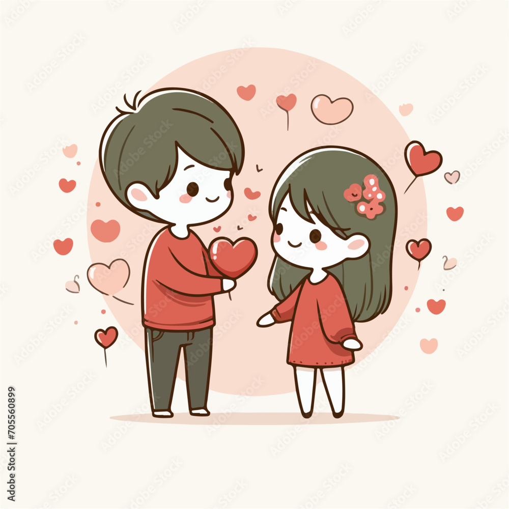 Couple Clip Art Icon Vector for Valentine Couple Clip Art Icon Vector for Valentine
