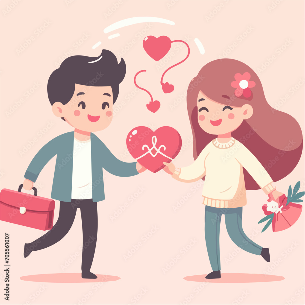 Couple Clip Art Icon Vector for Valentine Couple Clip Art Icon Vector for Valentine