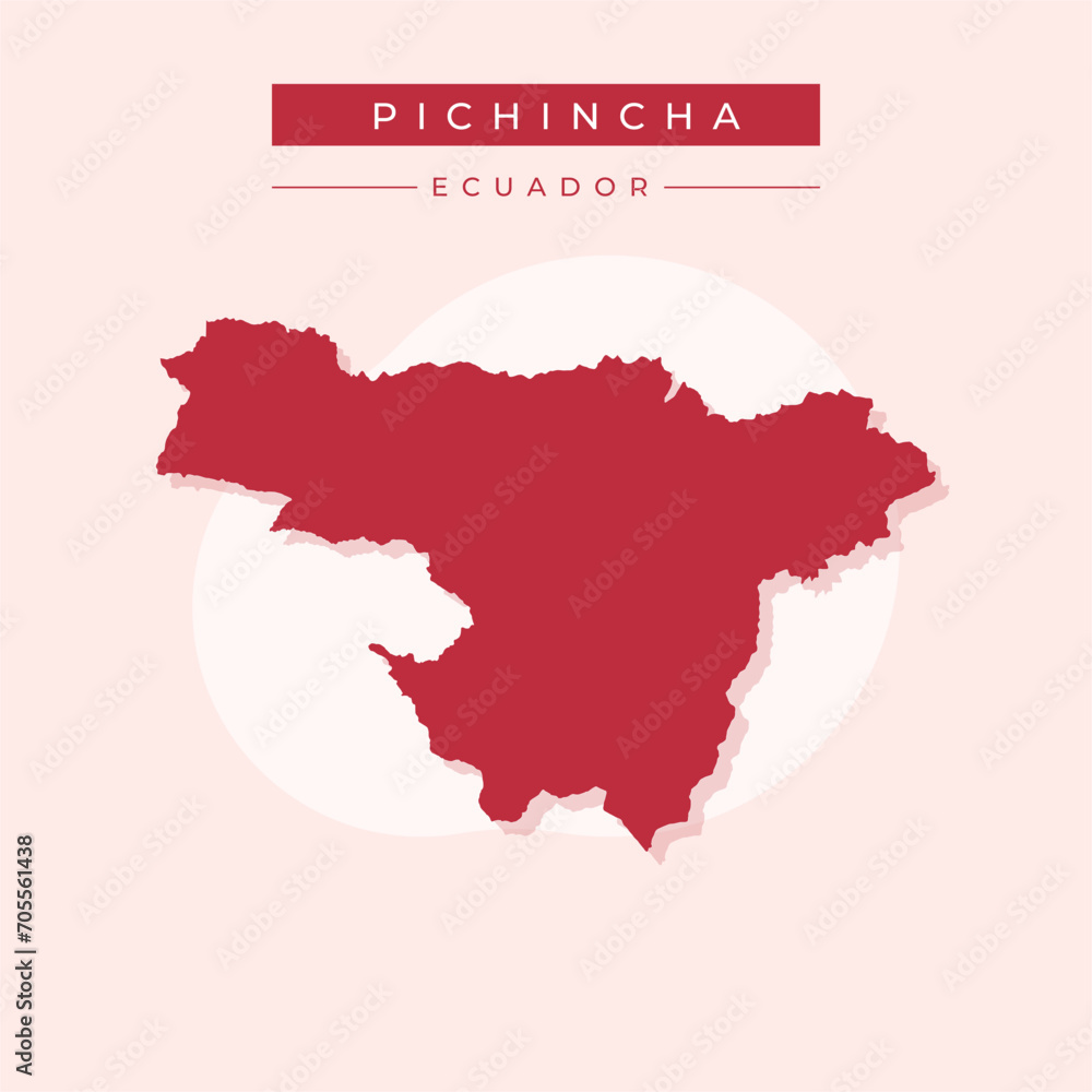 Vector illustration vector of Pichincha map Ecuador