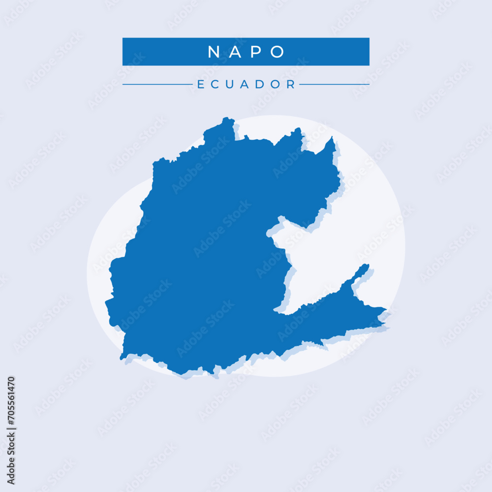 Vector illustration vector of Napo map Ecuador