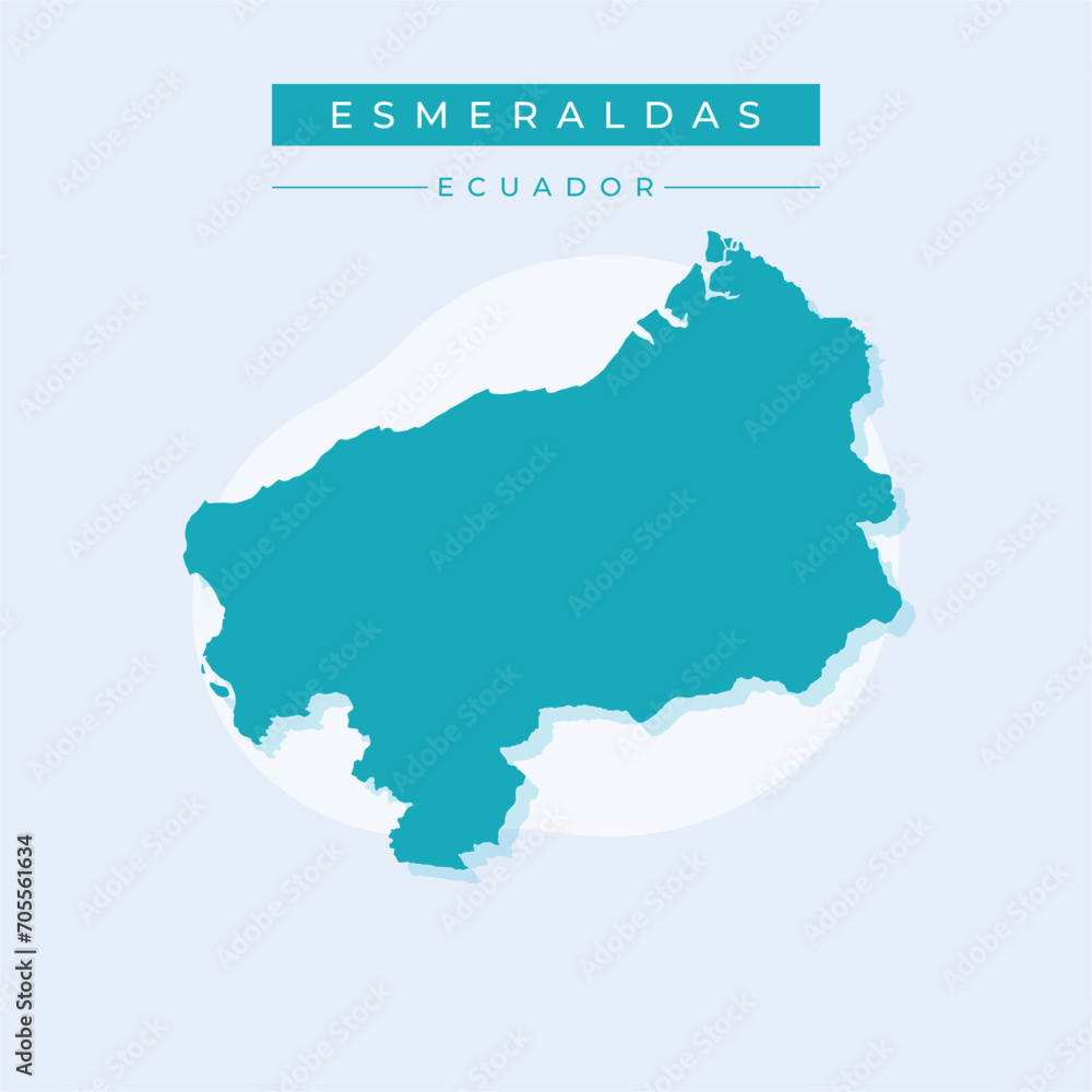 Vector illustration vector of Esmeraldas map Ecuador