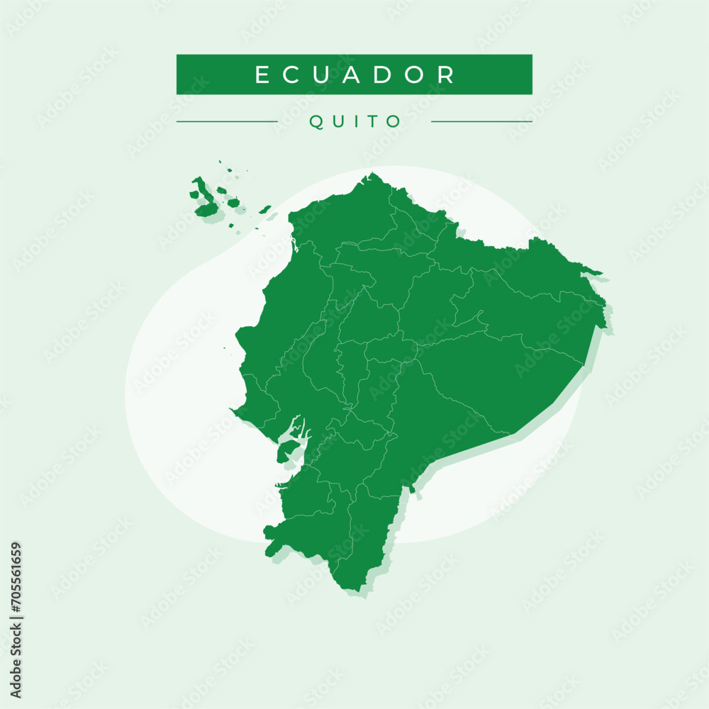 Vector illustration vector of Ecuador map Ecuador