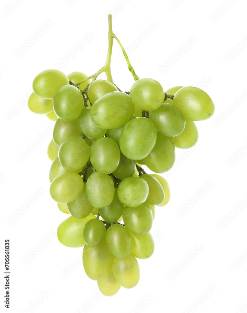 Fresh ripe juicy grapes isolated on white