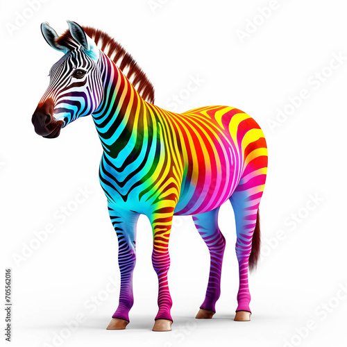 zebra isolated on white background