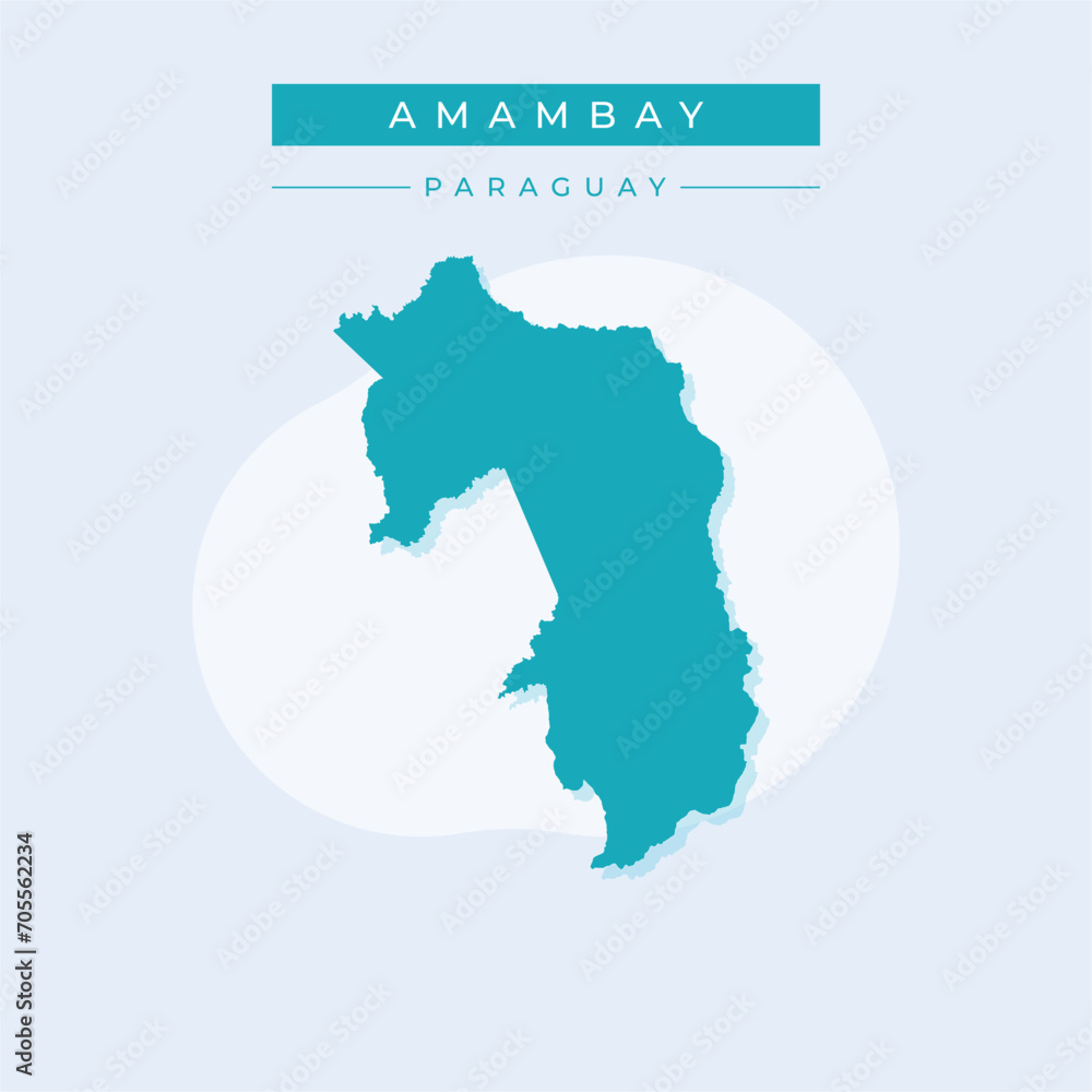Vector illustration vector of Amambay map Paraguay