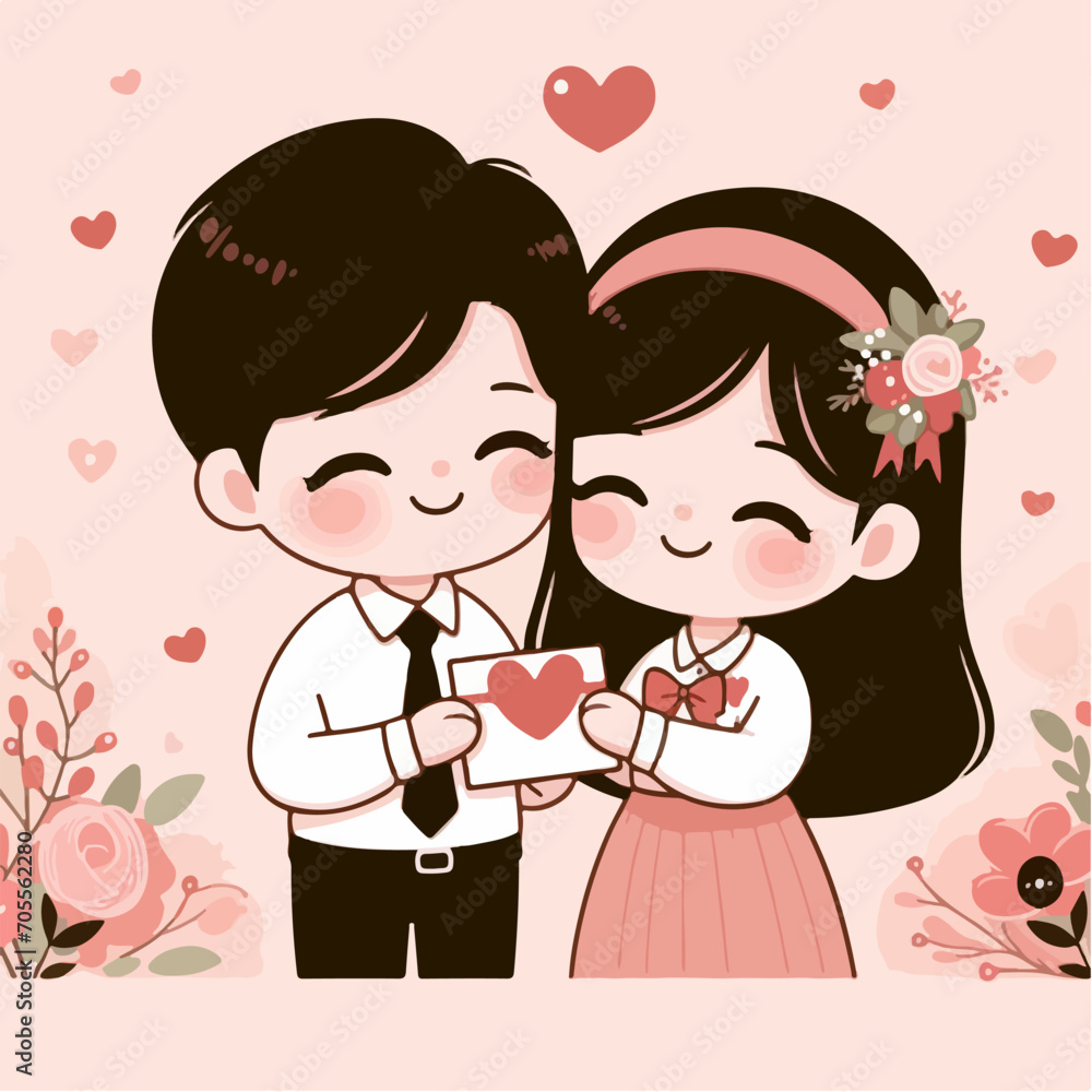 Couple Clip Art Icon Vector for Valentine Couple Clip Art Icon Vector for Valentine