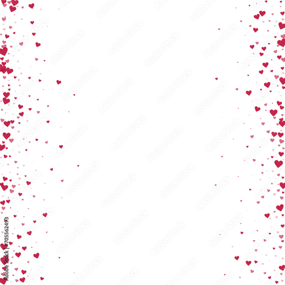 Red hearts scattered on white background. Red hearts scattered on white background.