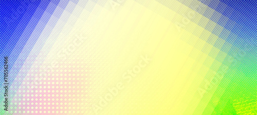 Yellow and blue pattern panorama widescreen background with blank space for Your text or image, usable for social media, story, banner, poster, Ads, events, party, celebration, and various design work