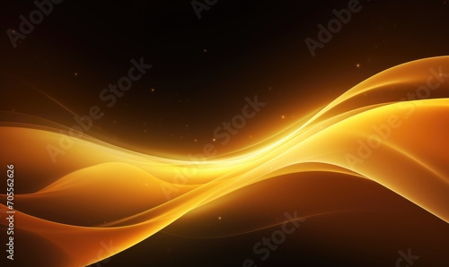 Abstract orange and black background with dynamic wave patterns.