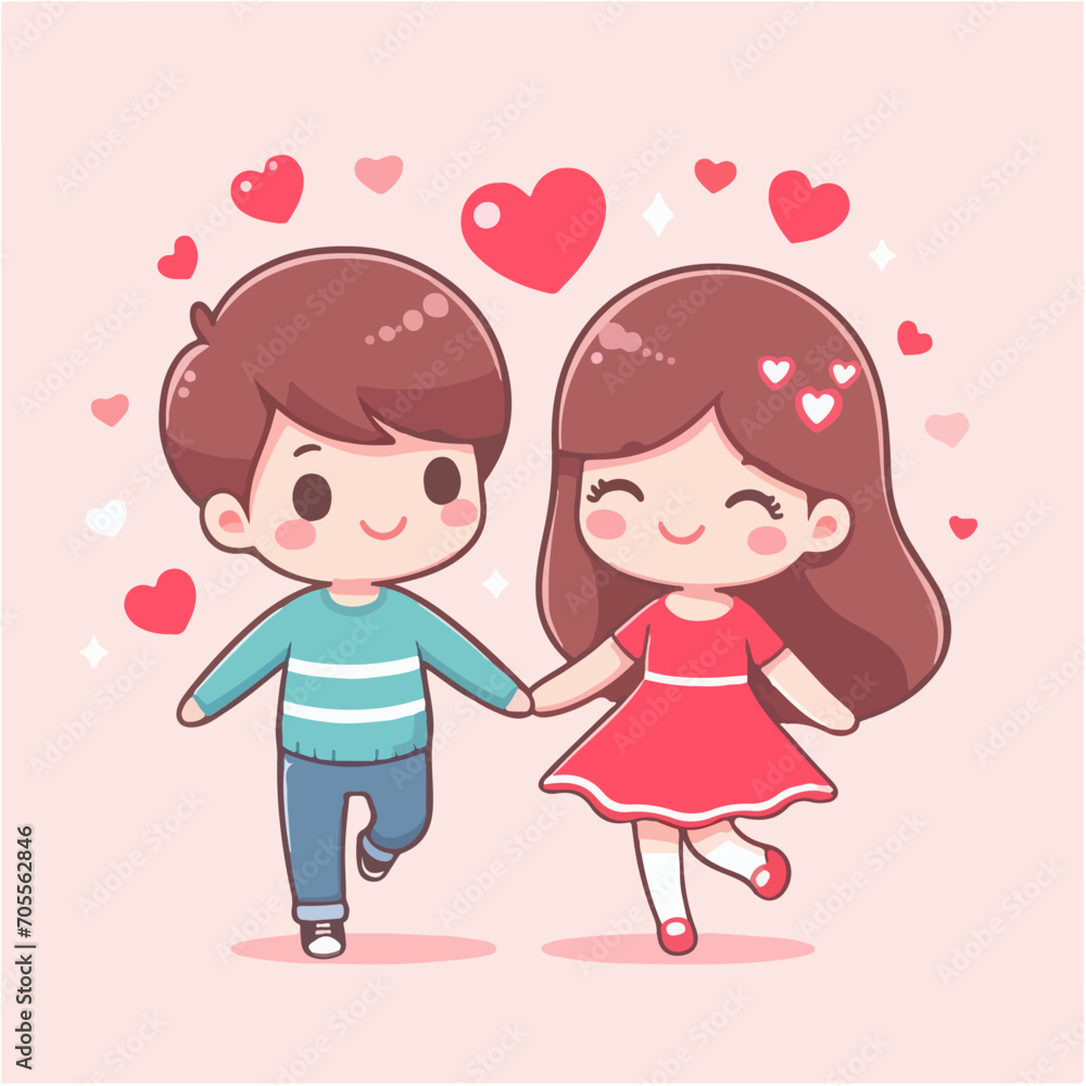 Couple Clip Art Icon Vector for Valentine Couple Clip Art Icon Vector for Valentine