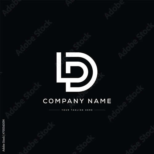 Minimalist LPD Letter Logo. Usable for Business Logo. Monogram Element