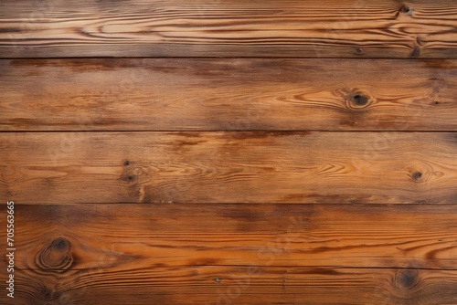 Wood plank top desk background  above view. Closeup grunge brown wooden oak table Generative AI