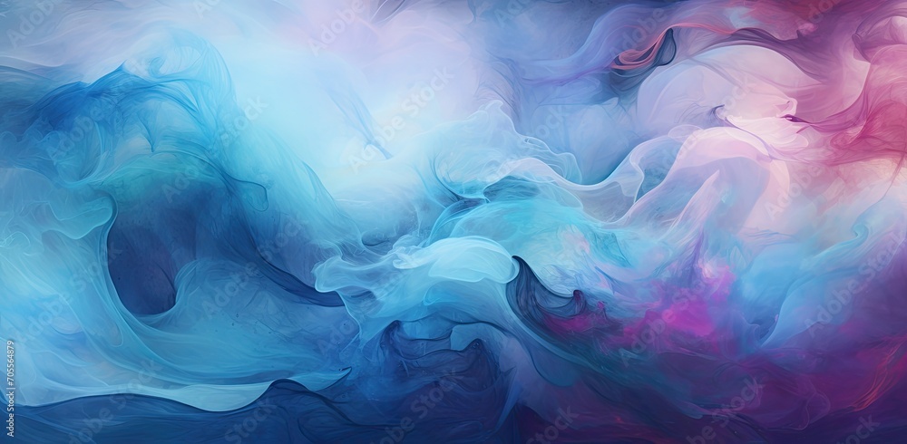 Fototapeta premium A painting of a colorful swirl of blues, in the style of textured backgrounds.