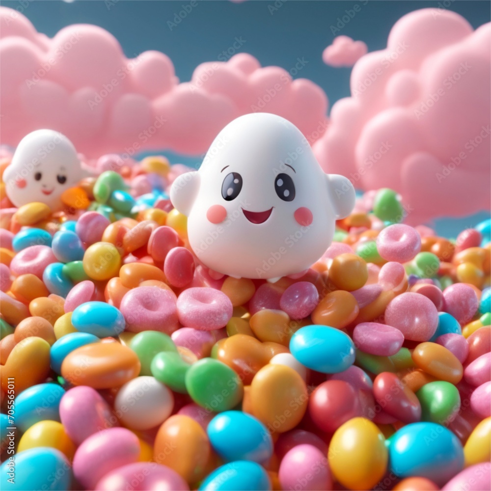 Sweetie candy and macaroons Sweetie candy and macaroons