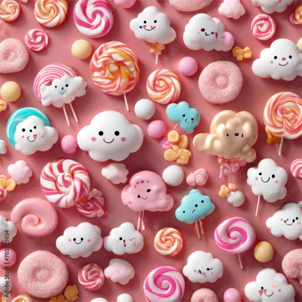 Sweetie candy and macaroons Sweetie candy and macaroons