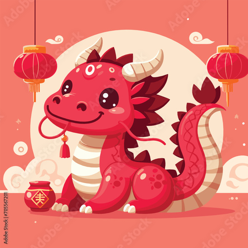 Welcome the Chinese New Year with our 2024 Dragon Icon! This charming design features a stylized dragon, a symbol of power, strength, and good luck in Chinese culture.