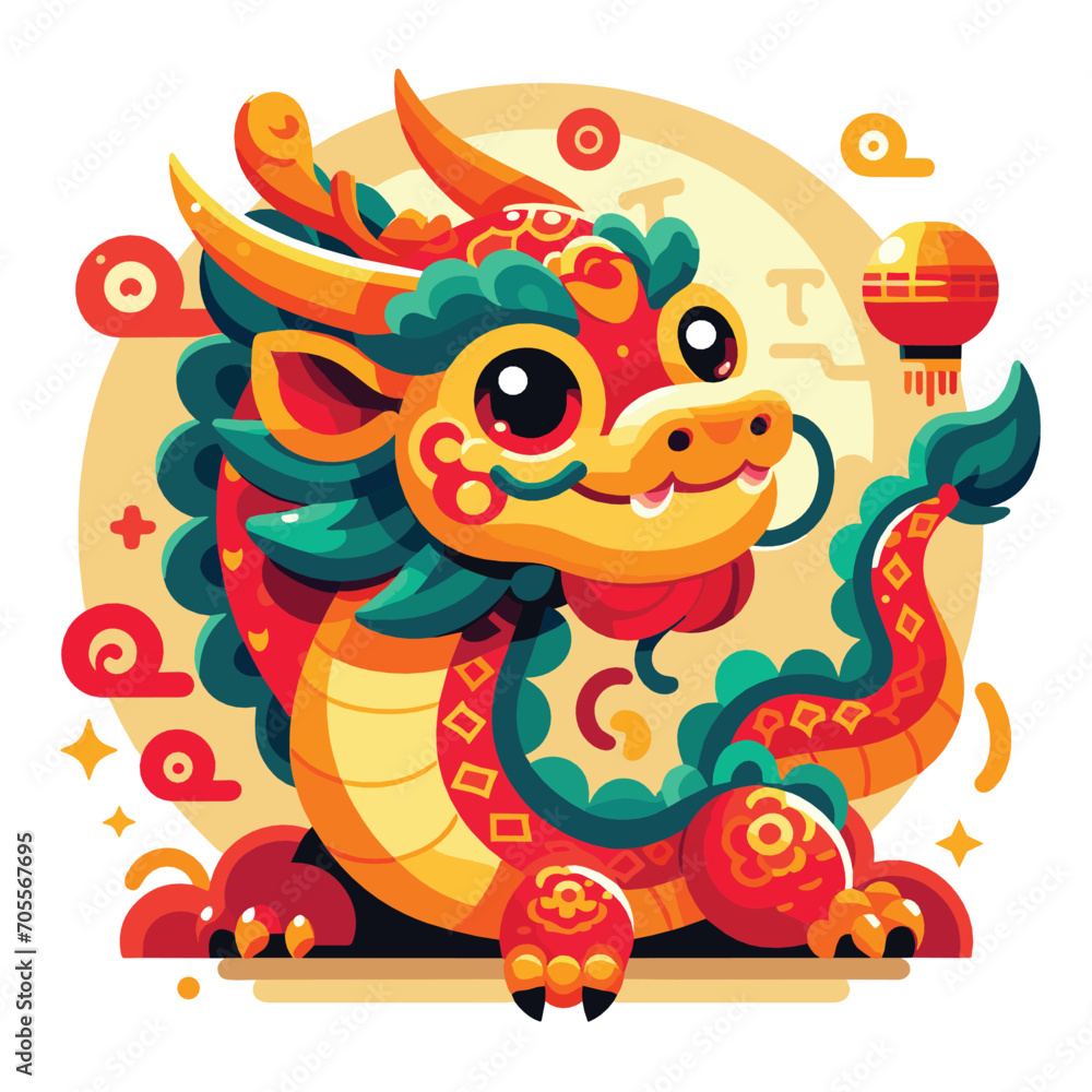 Welcome the Chinese New Year with our 2024 Dragon Icon! This charming design features a stylized dragon, a symbol of power, strength, and good luck in Chinese culture. Welcome the Chinese New Year with our 2024 Dragon Icon! This charming design features a stylized dragon, a symbol of power, strength, and good luck in Chinese culture.