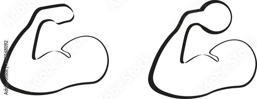 Muscle icon design. Vector men muscle icon. Trendy muscle vector illustration