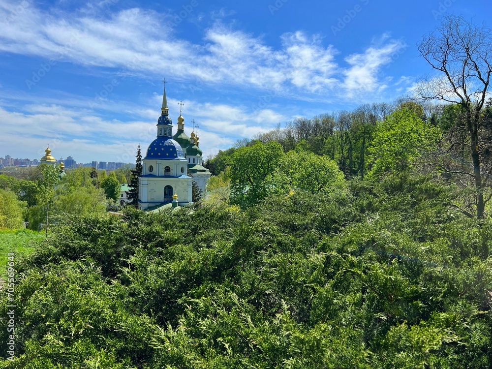 Vydubychi Monastery historic monastery in the Kyiv city, Ukraine. Vydubychi Monastery historic monastery in the Kyiv city, Ukraine.