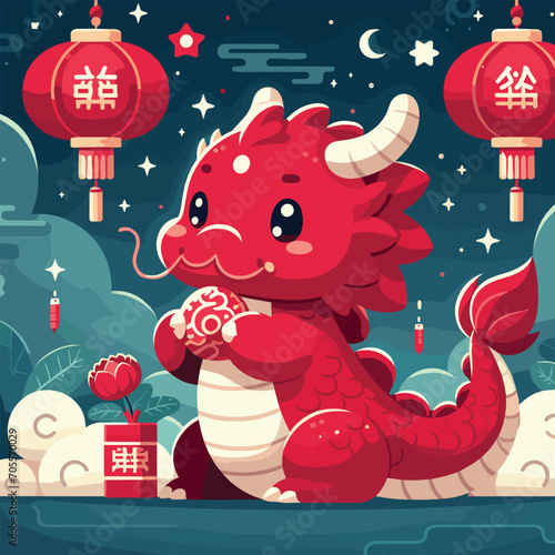Welcome the Chinese New Year with our 2024 Dragon Icon! This charming design features a stylized dragon, a symbol of power, strength, and good luck in Chinese culture.