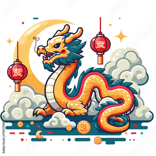 Welcome the Chinese New Year with our 2024 Dragon Icon! This charming design features a stylized dragon, a symbol of power, strength, and good luck in Chinese culture.