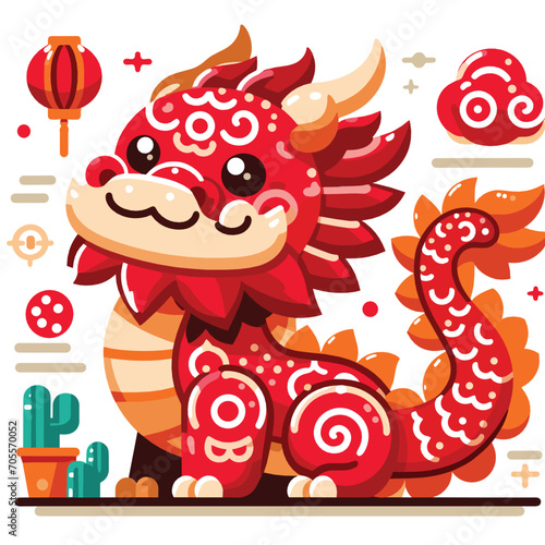 Welcome the Chinese New Year with our 2024 Dragon Icon! This charming design features a stylized dragon, a symbol of power, strength, and good luck in Chinese culture.