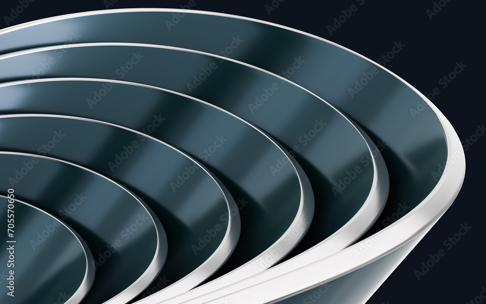 Obraz premium Abstract metal curve background,3d rendering.