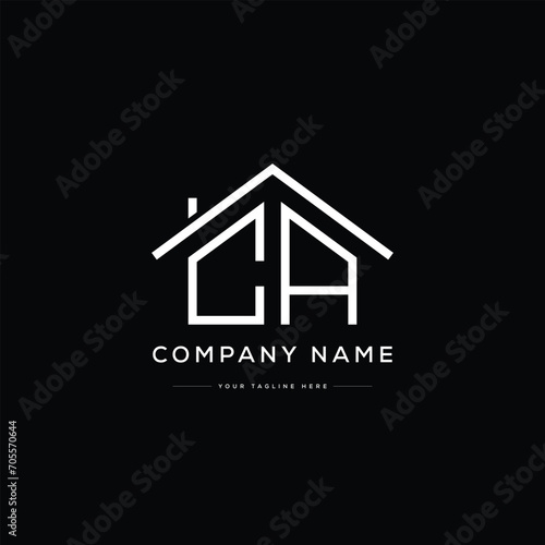 Letter CA Home Logo Design. Usable for Business Logo. Home Vector Logo