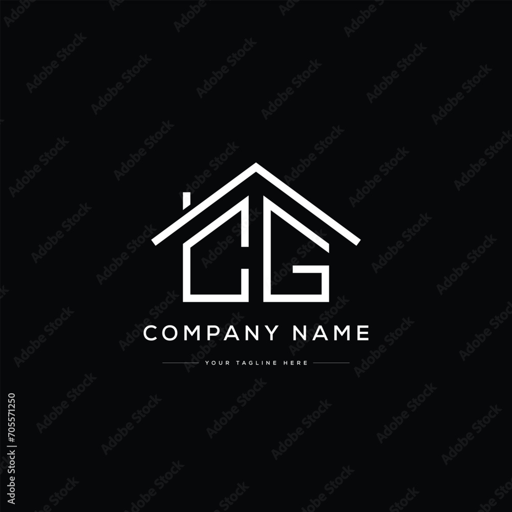 Letter CG Home Logo Design. Usable for Business Logo. Home Vector Logo Letter CG Home Logo Design. Usable for Business Logo. Home Vector Logo