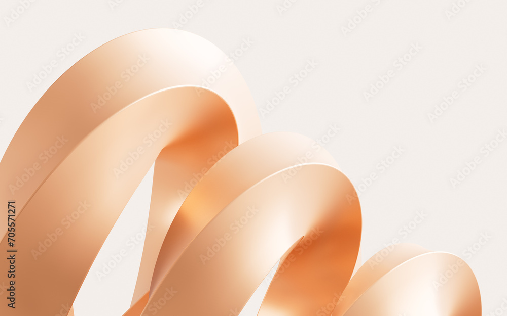 Abstract metal ring and curve background, 3d rendering. Abstract metal ring and curve background, 3d rendering.