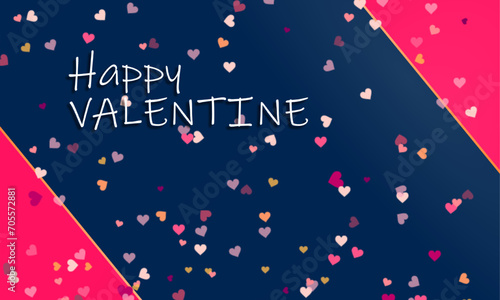 A pink valentine banner with a heart pattern, suitable as a background