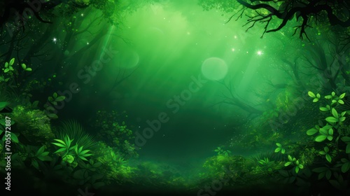 green forest with a light background