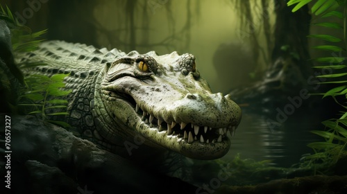 Crocodiles in the water © Zain Graphics