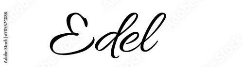 Edel - black color - name - ideal for websites, emails, presentations, greetings, banners, cards, books, t-shirt, sweatshirt, prints, cricut, silhouette,	 photo