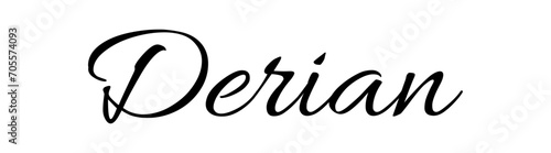 Derian - black color - name - ideal for websites, emails, presentations, greetings, banners, cards, books, t-shirt, sweatshirt, prints, cricut, silhouette,	