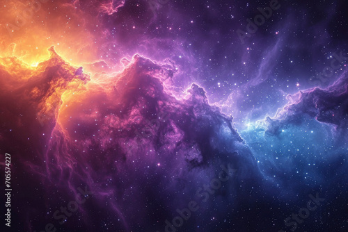 Colorful space galaxy cloud nebula. Stary night cosmos. Universe science astronomy. Supernova © Tjeerd