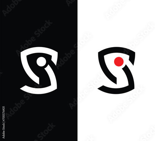 Monogram Si Letter Logo Design. Usable for Business Logo. Logo Element