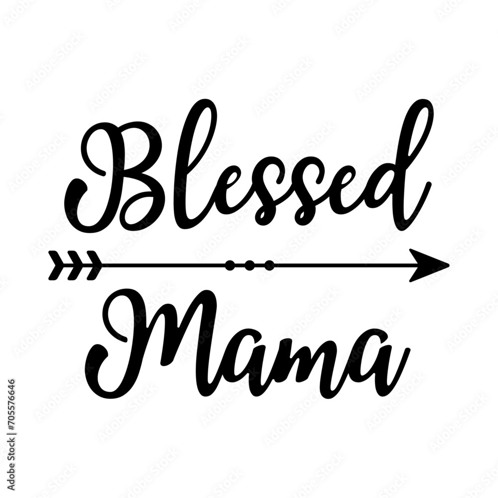 Vector Blessed Mama Illustration on White Background