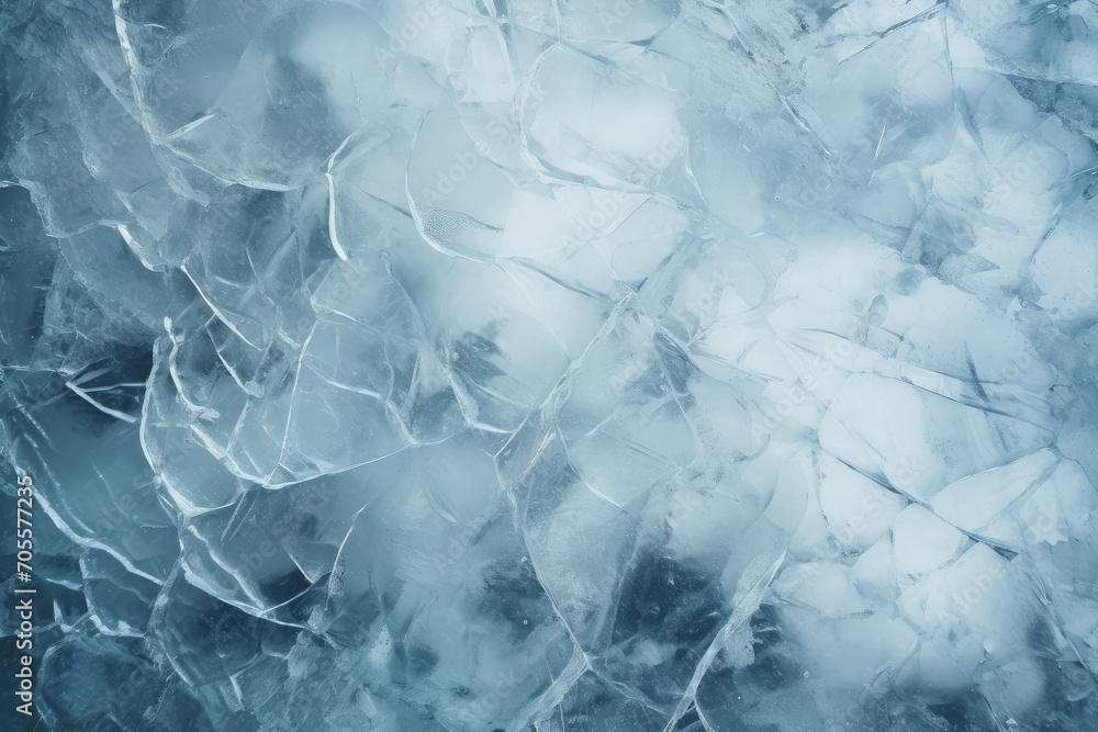 Ice texture background. Winter abstract pattern. Generate Ai