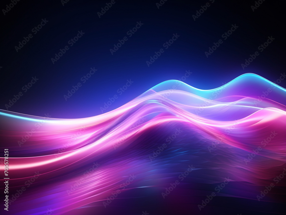 Fototapeta premium Dynamic waves futuristic design abstract background